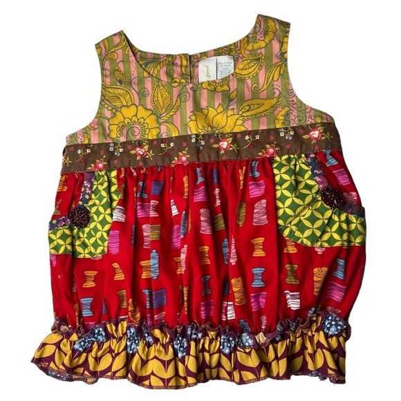 MATILDA JANE Jester Red Shasta Bubble Top Paint By Number Collection Size 2T - Picture 3 of 16